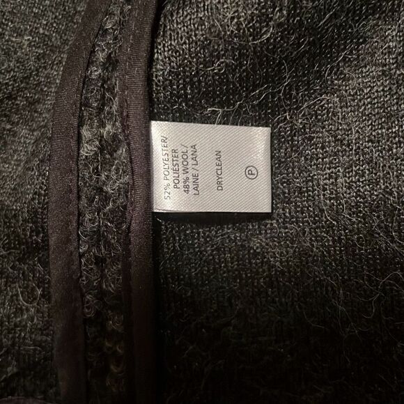 Ann Taylor Loft Women's Gray Asymmetric Zip Wool Blend Moto Jacket Size 8 - Picture 8 of 8